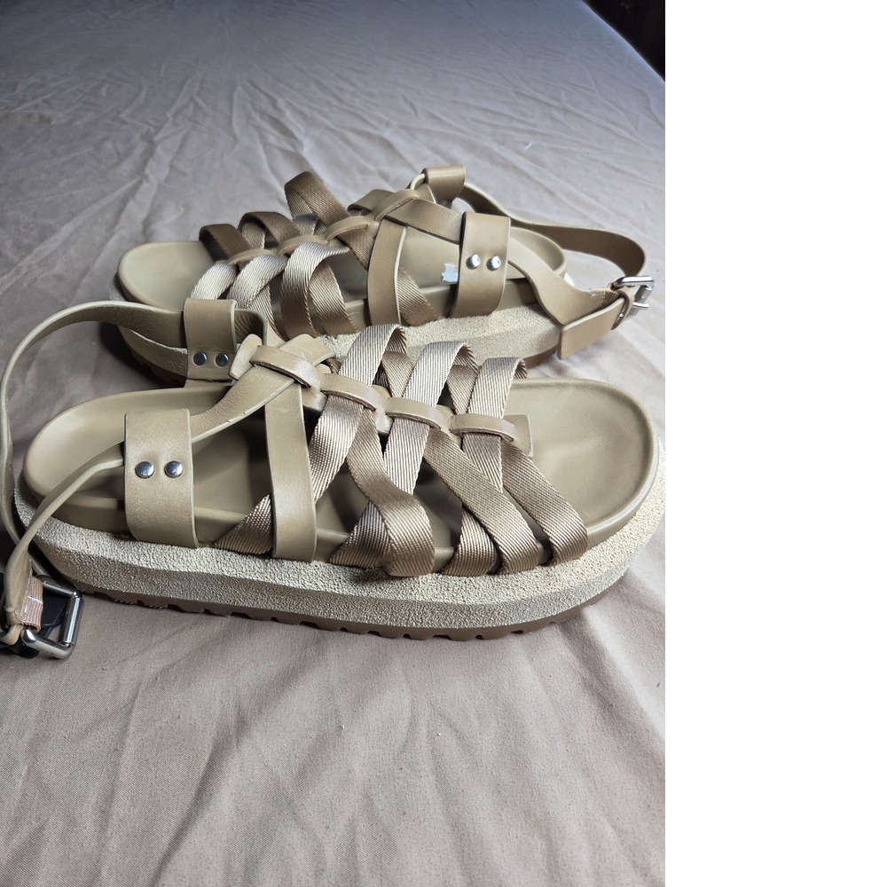 rag & bone Park Platform Fisherman Sandals Tan Womens EU 38.5 US 8 NWT